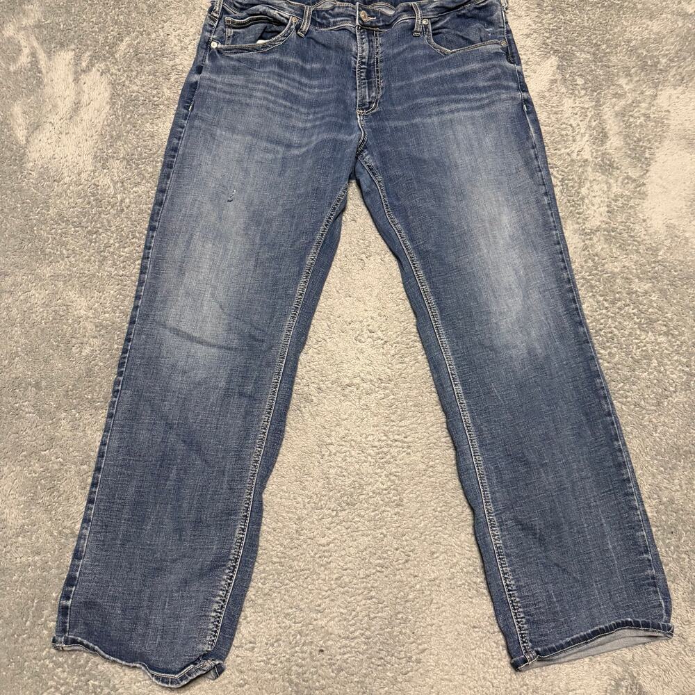 Silver Jeans Mens 40 x32 (40x29.5) Grayson Blue Straight Western Denim